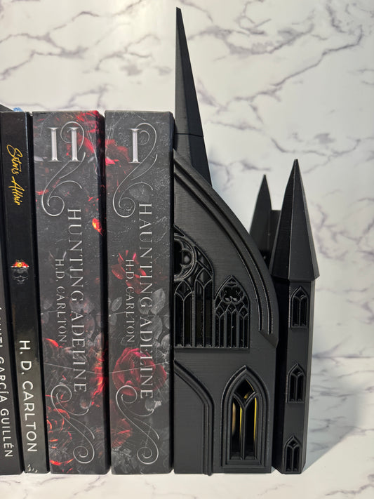 Gothic Cathedral Bookend | Dark Academia Bookshelf Decor | Spooky Book Nook Shelf Support