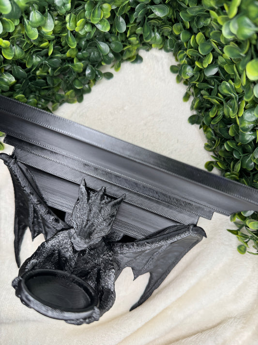 Dragon Wall Shelf | Fantasy Floating Shelf | Gothic Home Décor