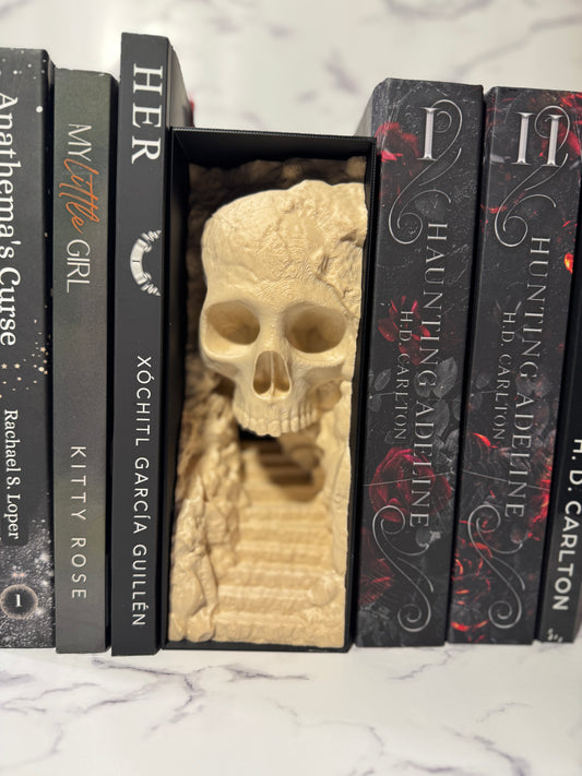 Skull Cave Book Nook | Spooky Tunnel Bookshelf Decor