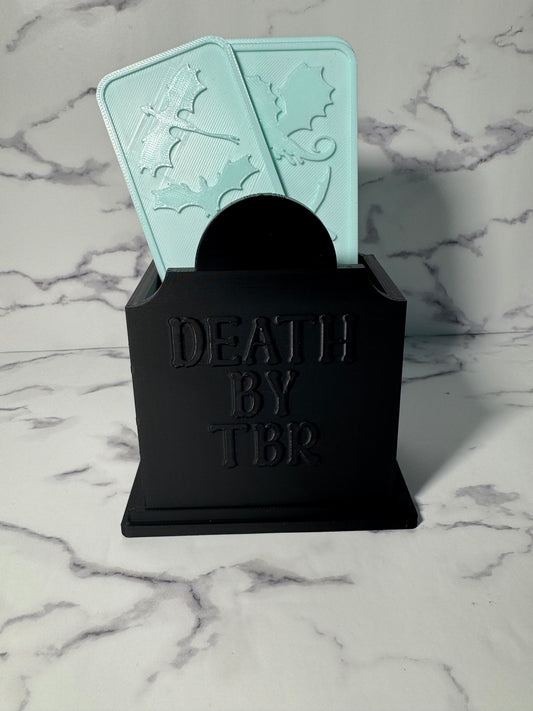 Death by TBR Bookmarks Holder | Tombstone Bookmark Organizer | Bookish Gothic Decor