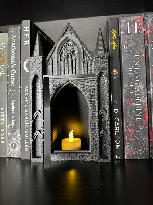 Gothic Book Nook Decor | Storage Compartment + Tealight