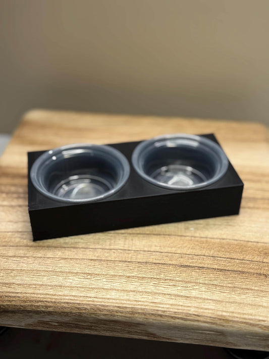 Reptile Feeder Cup Holder with 2 Cups (1oz Cups Included)