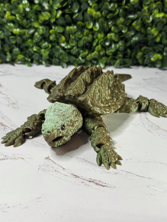 Articulated Snapping Turtle Figurine