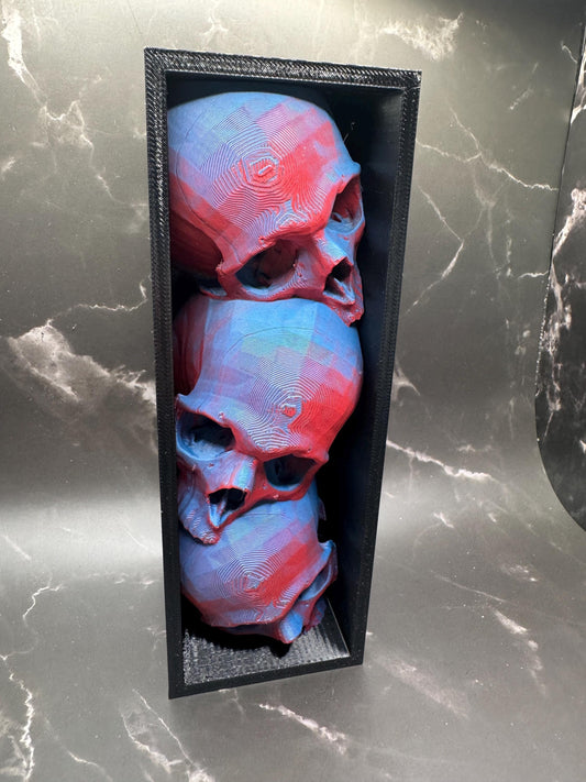 3D Printed Skull Book Nook – Gothic Bookshelf Insert Decor