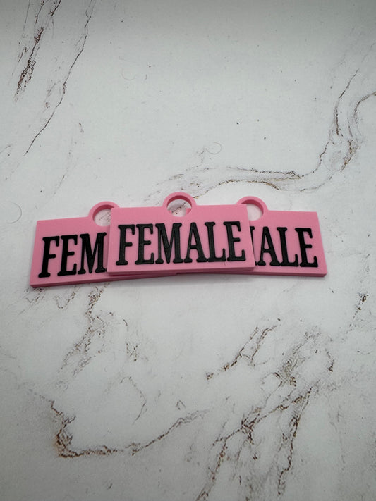 Female Reptile Tag – Identifier for Breeders, Enclosure & Collection Marker