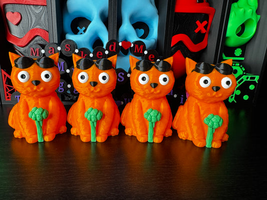 Broccoli the Cat Figure | Fantasy-Inspired Bookish Cat Decor