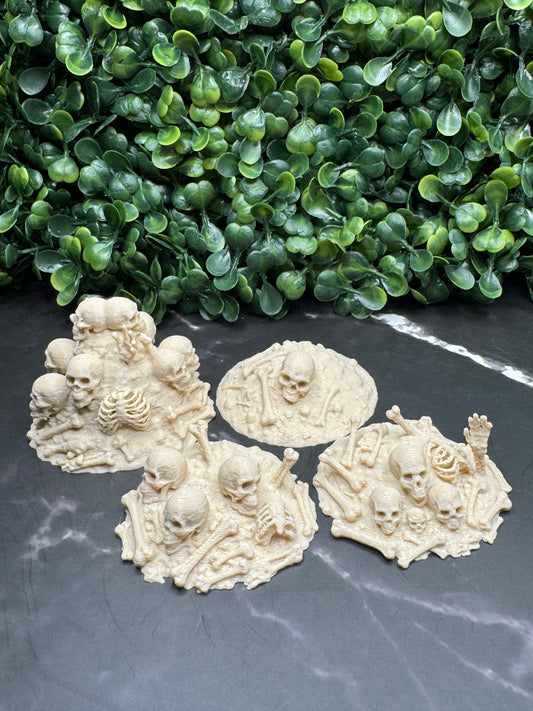 Mini Skull & Bones Reptile Tank Decor 4 pack | 3D Printed Crypt Bones Scatter
