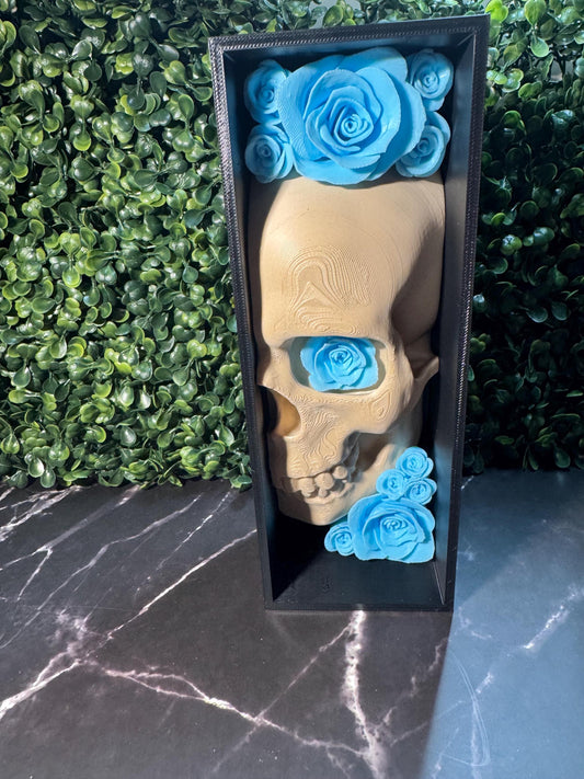 Skull Book Nook #3 with Gothic Rose Accents