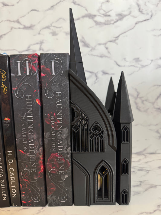 Gothic Cathedral Bookend | Dark Academia Bookshelf Decor | Spooky Book Nook Shelf Support