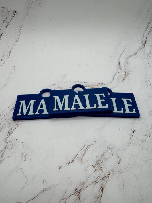 Male Reptile Tag – Identifier for Breeders, Enclosure & Collection Marker