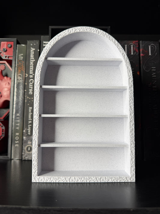 Mini Bookshelf Decor | Gothic Arch Shelf | Small Display Shelf | Bookshelf Trinket Holder | Bookish Decor