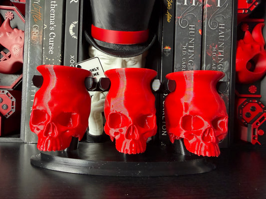 Skull Planter | Small Gothic Plant Pot | Spooky Planter for Real or Fake Plants | Halloween Shelf Decor