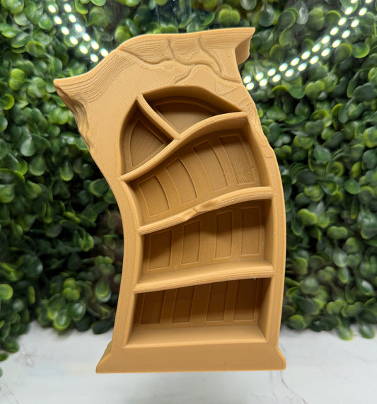 Mini Magnetic Bookshelf Decor for Spider Enclosures | Tiny Bookshelf Ledge for Jumping Spiders | Customizable Miniature Display Shelf