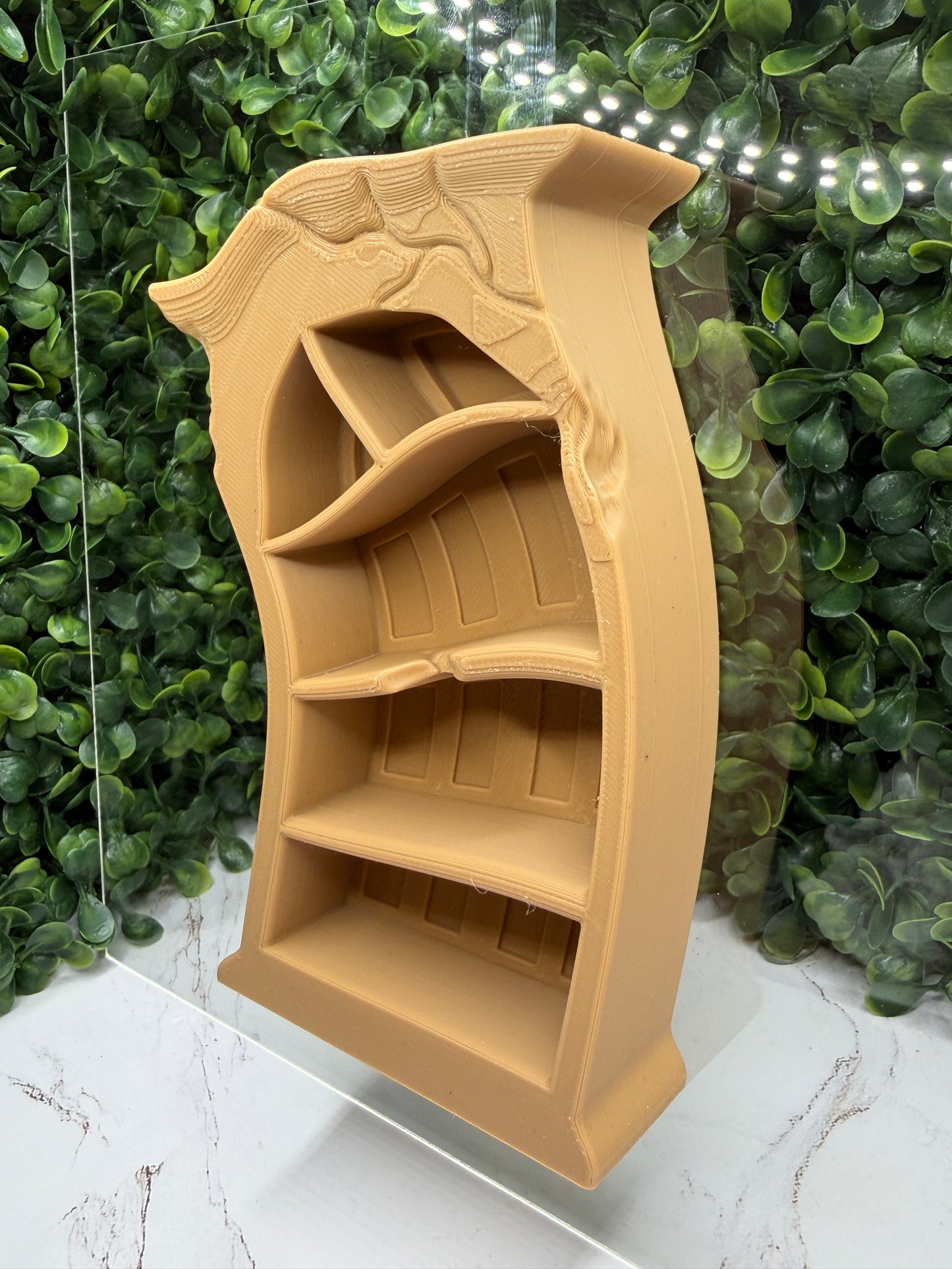 Mini Magnetic Bookshelf Decor for Spider Enclosures | Tiny Bookshelf Ledge for Jumping Spiders | Customizable Miniature Display Shelf