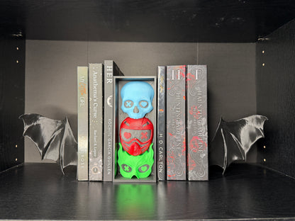Gothic Bat Wing Bookends | Dark Romance Bookshelf Decor | Spooky Book Ends