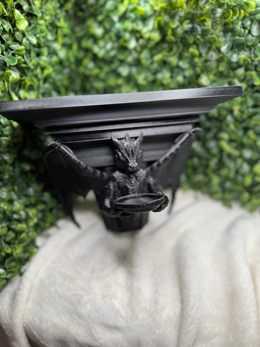 Dragon Wall Shelf | Fantasy Floating Shelf | Gothic Home Décor