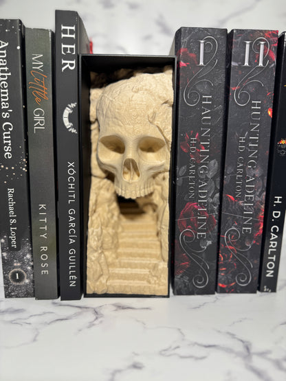 Skull Cave Book Nook | Spooky Tunnel Bookshelf Decor