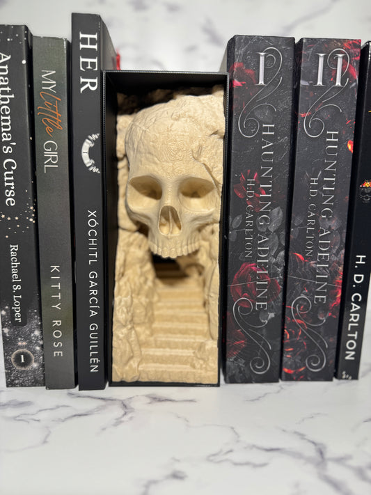 Skull Cave Book Nook | Spooky Tunnel Bookshelf Decor