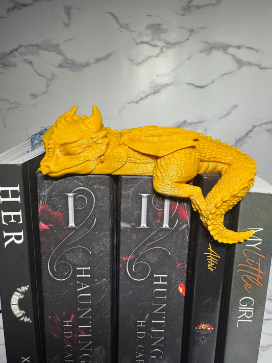 Sleeping Dragon Bookshelf Decor | Dragon Book Topper | Fantasy Bookish Decor