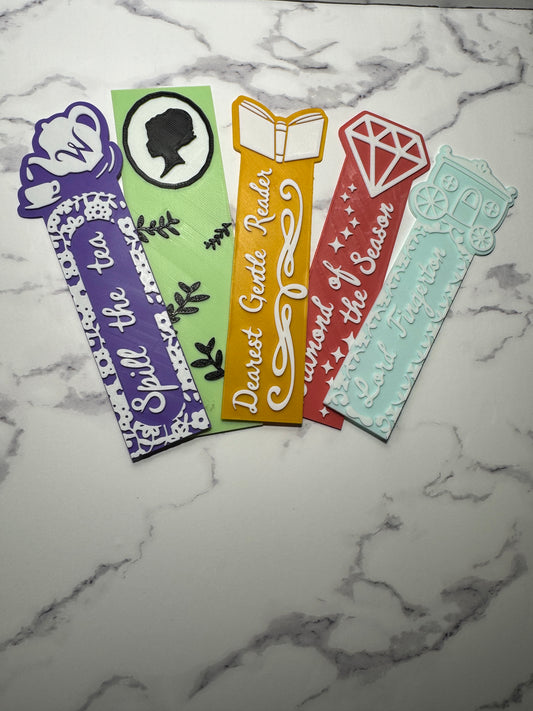 Elegant Romance Bookmark Set | 3D Printed Bookmarks | Vintage Cameo + Carriage Designs | Book Lover Gift
