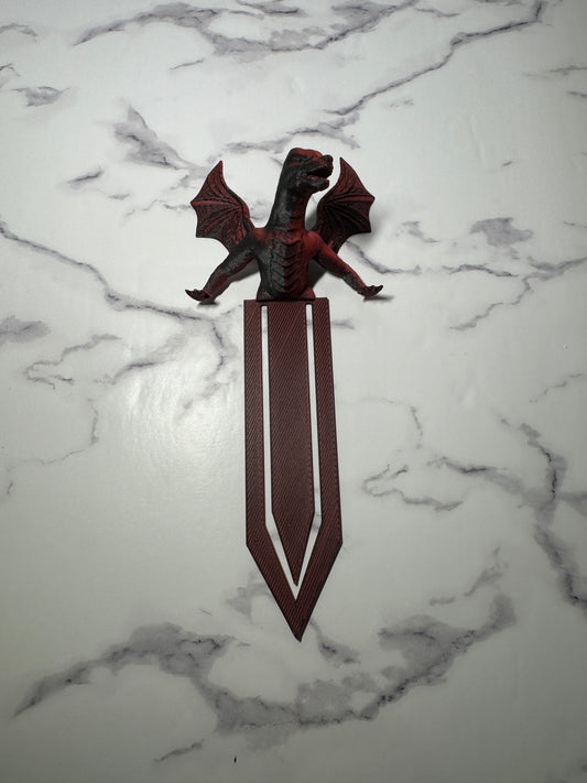 Dragon Bookmark | 3D Printed Bookmark | Fantasy Book Accessory | Dragon Gift for Readers