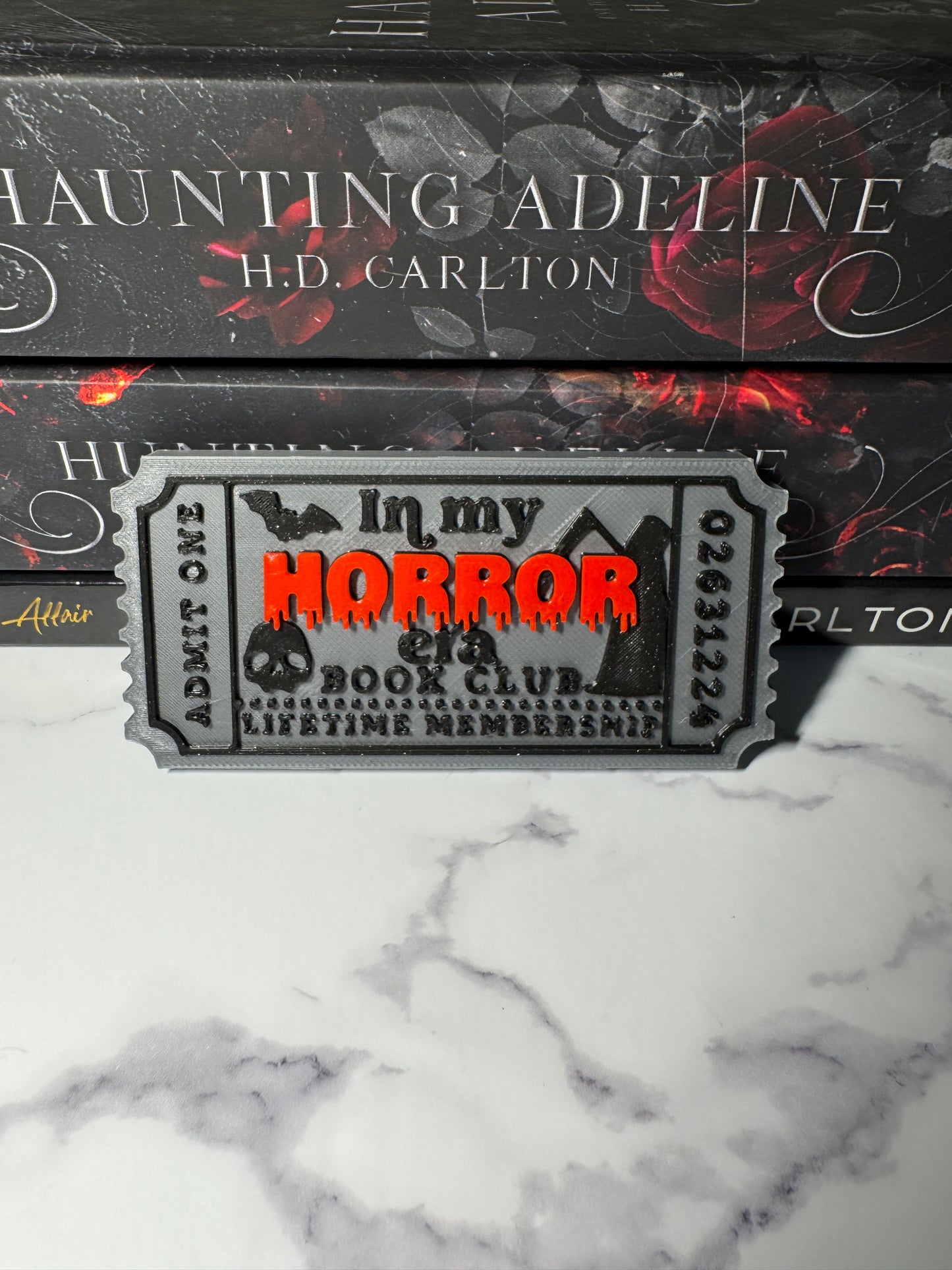 In My Horror Era Sign | Spooky Bookshelf Decor | Optional Magnet | Enclosure Decor Add-On