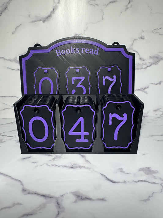 Books Read This Year Counter | Reading Tracker Sign | Hanging Bookshelf Book Counter | Book Goal Tracker | Reader Gift