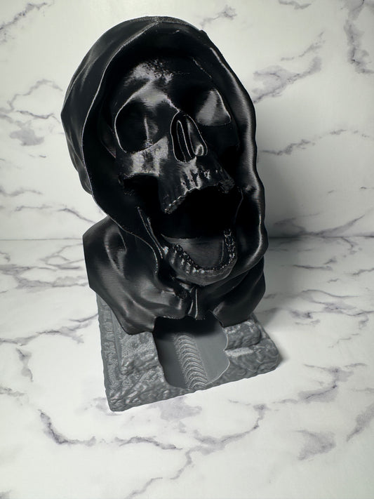 Gothic Hooded Skull Dice Tower
