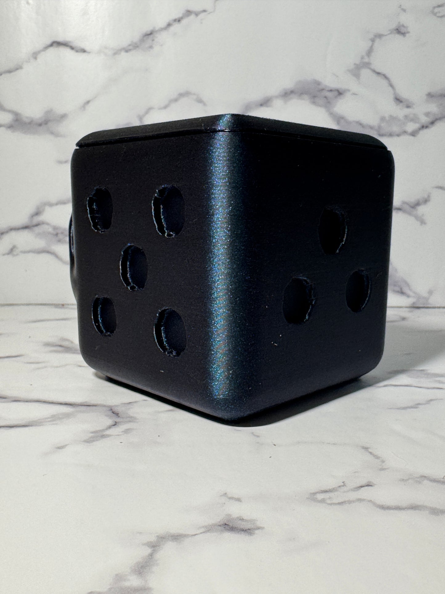 Skull Dice Box with Lid | Gothic 3D Printed Dice Holder and Storage Container | D&D Dice Vault for RPG and Tabletop Gaming