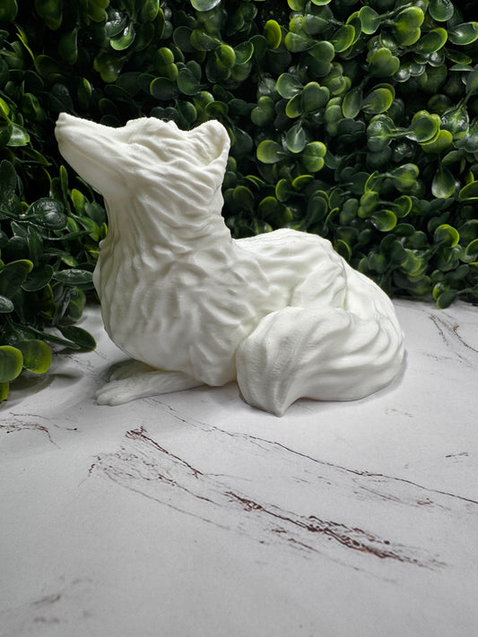 Arctic Fox Shelf Sitter | Bookshelf Decor