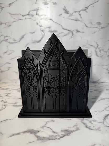 Gothic Cathedral Desk Organizer | Dark Academia Office Decor