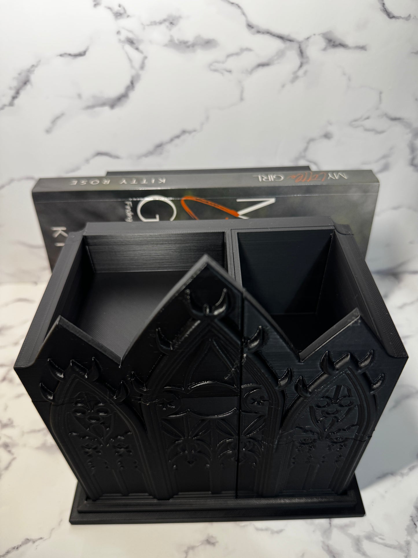 Gothic Cathedral Desk Organizer | Dark Academia Office Decor