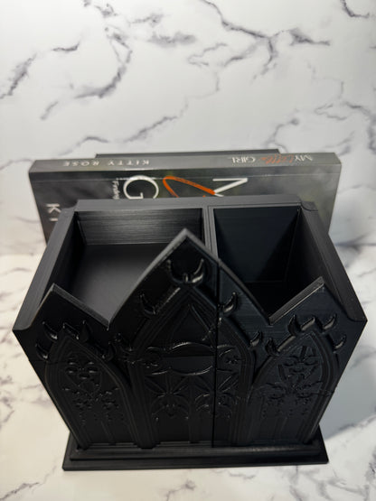 Gothic Cathedral Desk Organizer | Dark Academia Office Decor