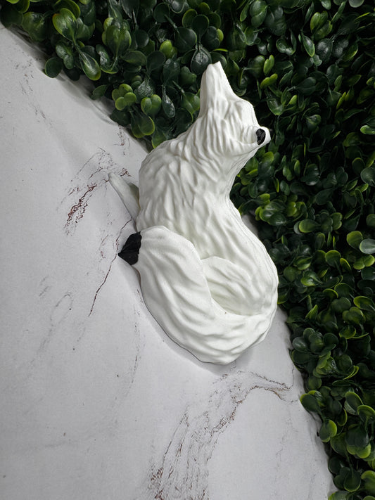 Arctic Fox Shelf Sitter | Bookshelf Decor