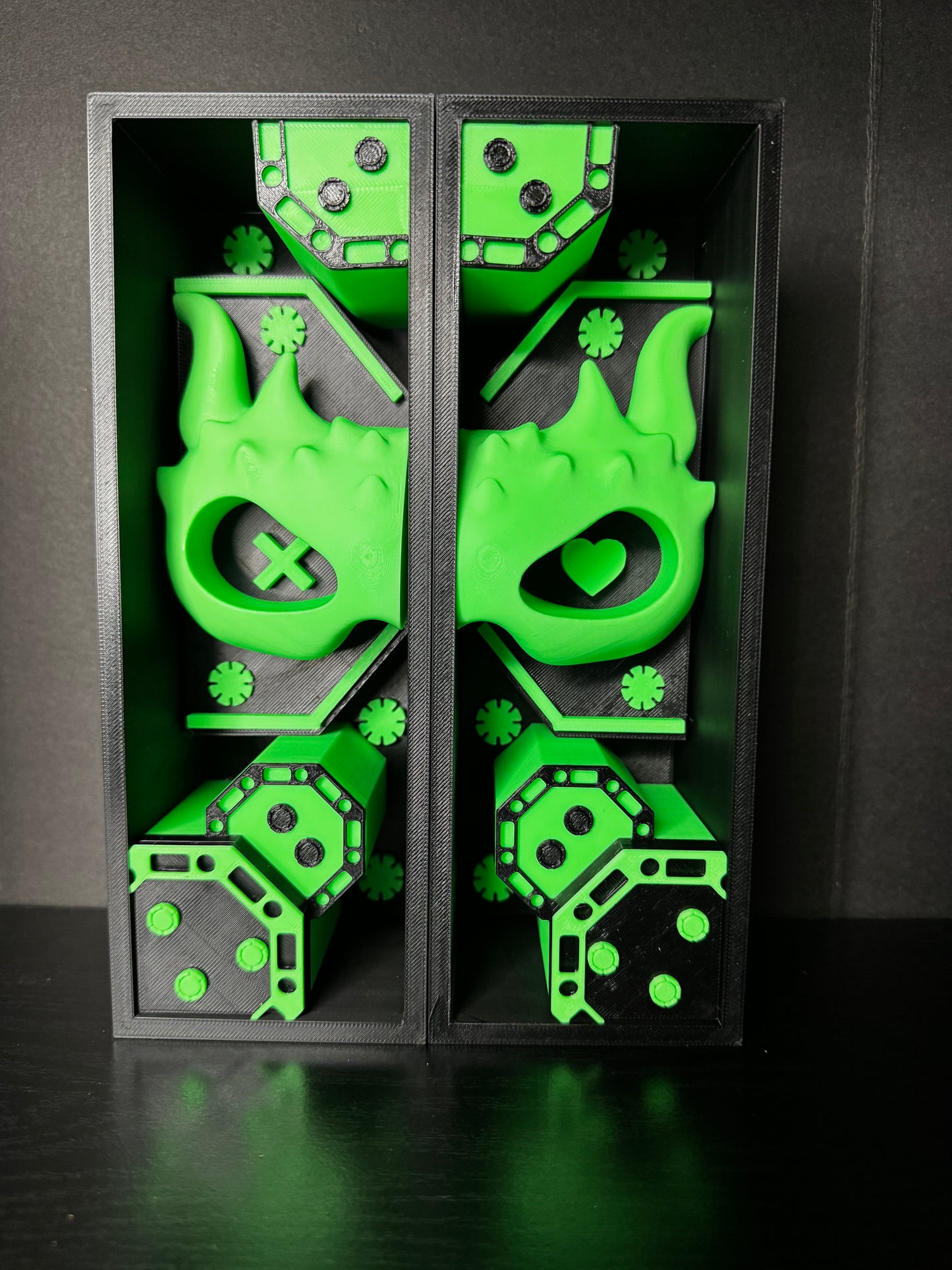 Poker Mask Booknook Bookends Set – Heart & X Masks