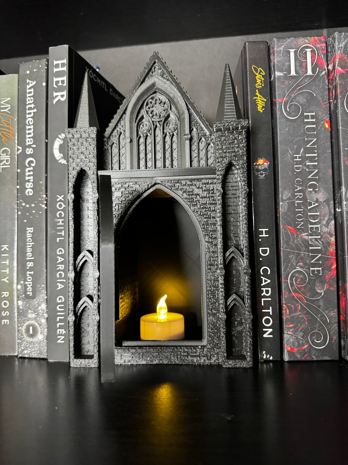 Gothic Book Nook Decor | Storage Compartment + Tealight