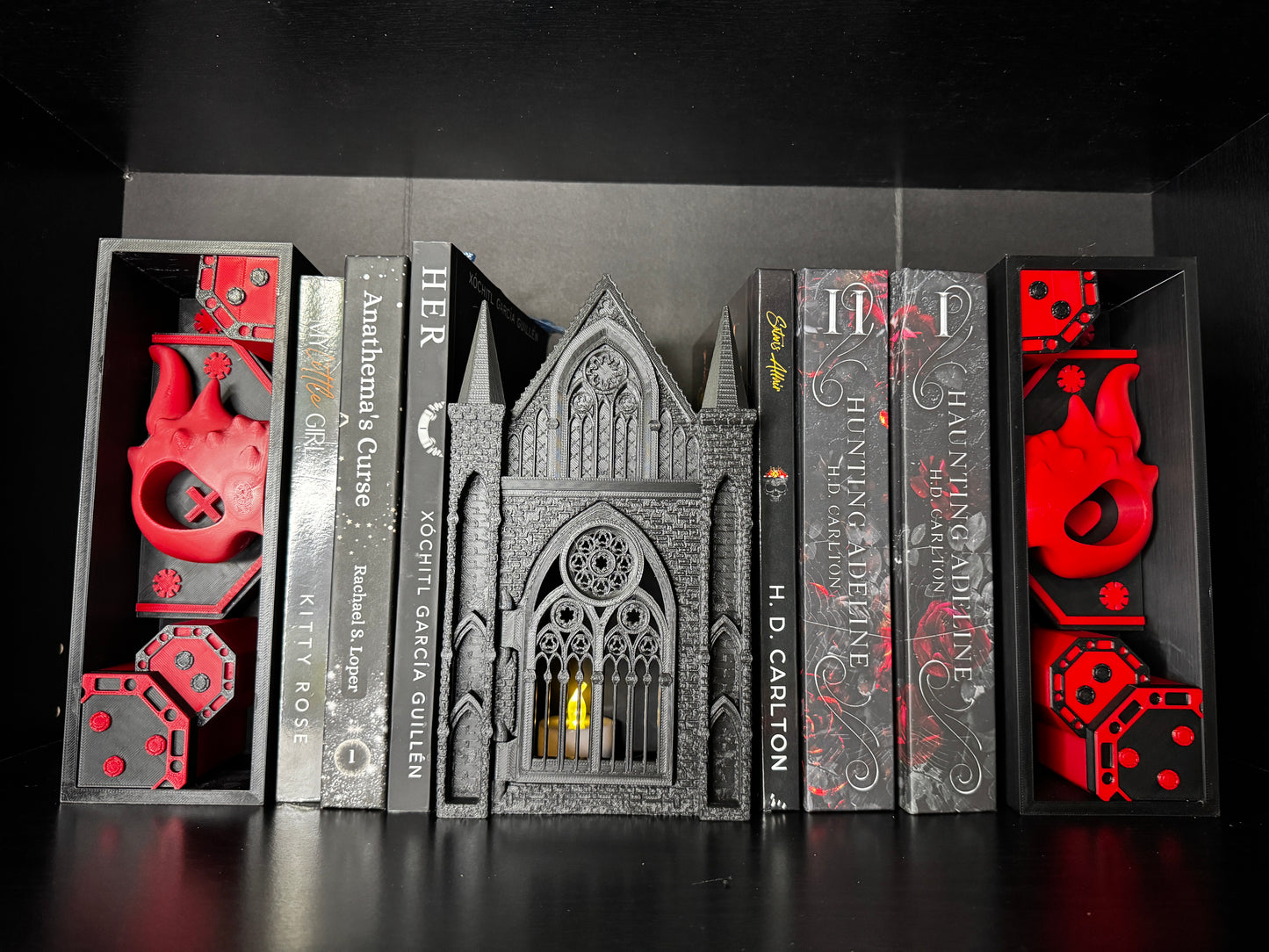 Gothic Book Nook Decor | Storage Compartment + Tealight