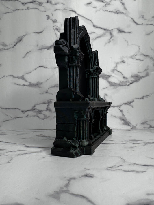 Gothic Spider Enclosure Decor | Ruined Arch Hide for Jumping Spiders