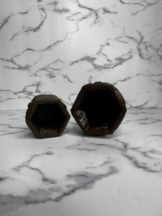 Magnetic Spider Log Hide | 3D Printed Enclosure Decor in Small or Large Size | Hollow Wood Style Hide for Jumping Spiders