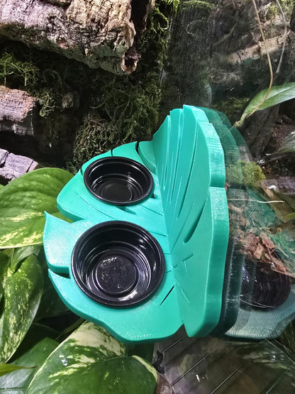 Magnetic Monstera Leaf Feeding Ledge for Reptiles
