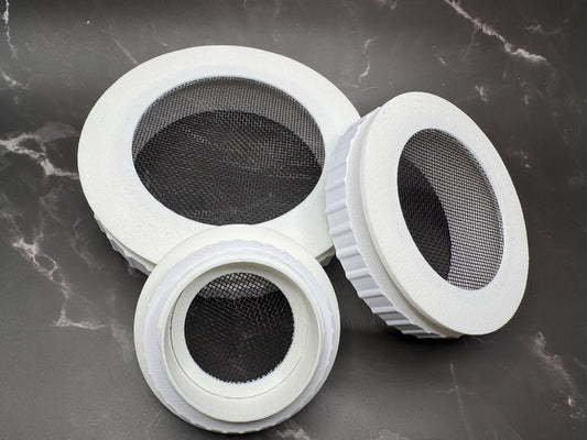 2-Pack 3D Printed Mesh Vents for Reptile Enclosures – Available in 2”, 3”, & 4” Sizes