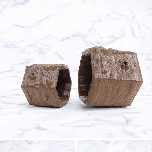 Magnetic Spider Log Hide | 3D Printed Enclosure Decor in Small or Large Size | Hollow Wood Style Hide for Jumping Spiders